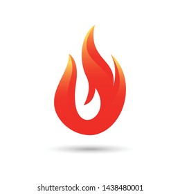 fire flame vector logo. fire ignite with orange color isolated on white background.