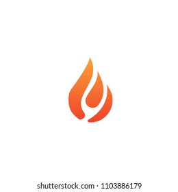 fire flame vector logo template