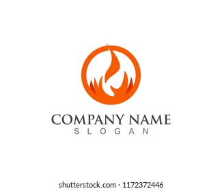 Fire flame and vector logos
