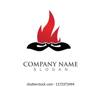 Fire flame and vector logos
