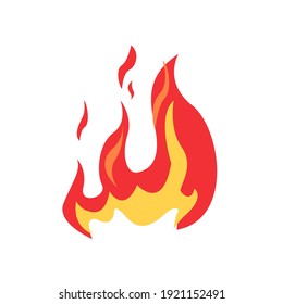  fire flame vector in red color