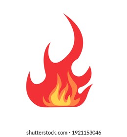  fire flame vector in red color