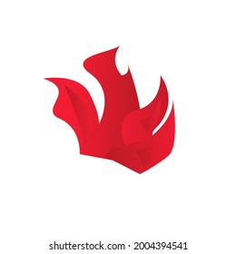 fire flame vector in red color
