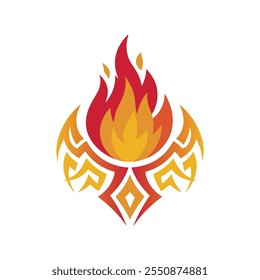 Vector de llama de fuego Vector de tatuaje de llama de fuego tribal