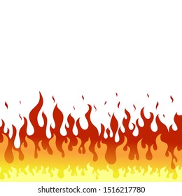  Fire Flame with a white background vector illustration.