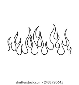 Fire Flames 2 Y2K Clothing Logo Patch Apparel Fashion Sticker And Vector Design K17, Commercial Use