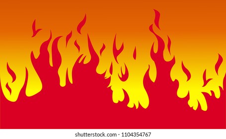 Fire flames background. Vector illustration
