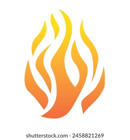 fire flames, bonfire burn icon; passion, energy concept - vector illustration