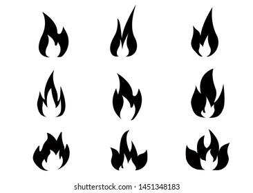 Fire flames. Bonfire vector illustration
