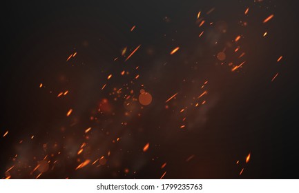 fire flames Burning red hot sparks realistic abstract background