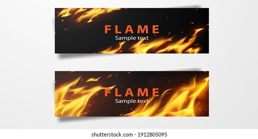 fire flames Burning red hot sparks realistic abstract background