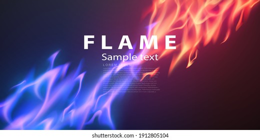 fire flames Burning red hot sparks realistic abstract background