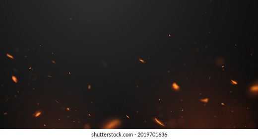 Fire Flames Burning Red Hot Sparks Stock Vector (Royalty Free ...