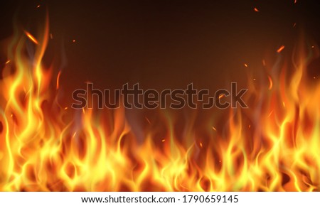 fire flames Burning red hot sparks realistic abstract background