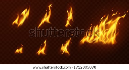fire flames Burning red hot sparks realistic abstract background Stok fotoğraf © 