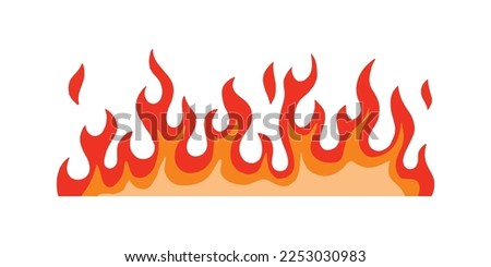 fire and flames in cartoon illustration for design element