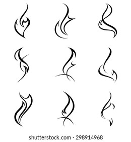 Fire Flames Collage Stock Vector (Royalty Free) 298914968 | Shutterstock