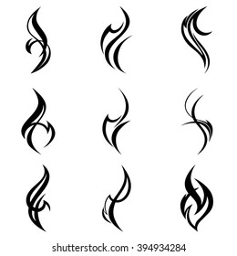 Fire Flames Collage Element Design Stock Vector (Royalty Free ...