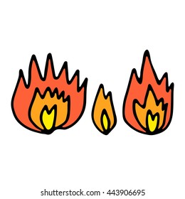 Fire flames. Collage.