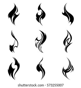 Fire Flames Collage Element Design Stock Vector (Royalty Free ...