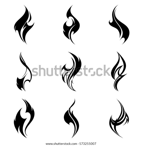 Fire Flames Collage Element Design Stock Vector (Royalty Free) 573255007