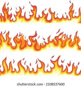 fire flames collection Vector illustration