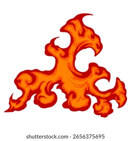 Quemadura de elemento de decoración de llamas de fuego