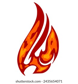 Fire Flames Element Vector. Fire Illustration 