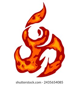 Fire Flames Element Vector. Fire Illustration 