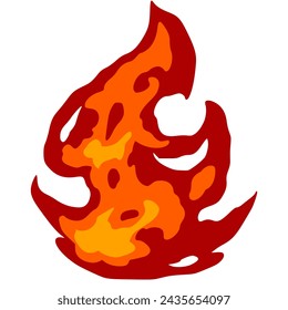 Fire Flames Element Vector. Fire Illustration 