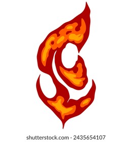 Fire Flames Element Vector. Fire Illustration 