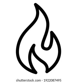 Fire flames, Flame Line Icon, For Mobile and Web. Fire flame icon design isolated on white background. Vector illustration, Fire Icon.