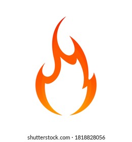 Fire flames icon isolated on white background