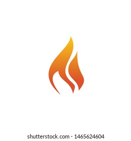 Fire flames icon logo design vector template