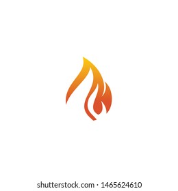 Fire flames icon logo design vector template