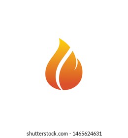 Fire flames icon logo design vector template