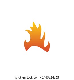 Fire flames icon logo design vector template