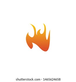 Fire flames icon logo design vector template