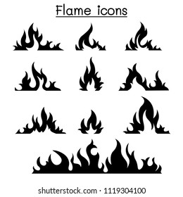 Fire & flames icon set 