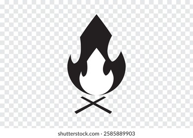 Fire flames icon set. Fire flames. Flame symbols. Set of yellow and orange, Red and black fire flame. Collection of hot flaming element. Fire, flame vector illustration. EPS 10