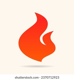 Feuer brennt. Feuersymbol eingestellt. Feuerzeichen. Vektorgrafik.