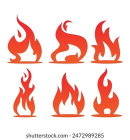 Fire flames icon sign illustrator