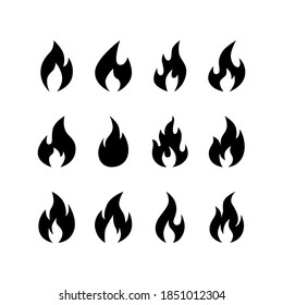 Fire Flames Set Vector Icons Stock Vector (Royalty Free) 713035447 ...