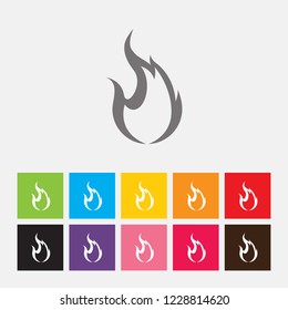 Fire flames icon - Vector