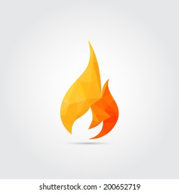 Fire flames icon - Vector