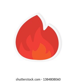 fire flames icon- vector illustration