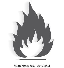 Fire flames icon, vector illustration