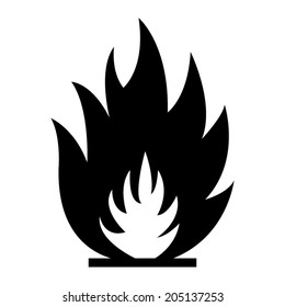Fire flames icon - vector illustration