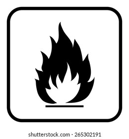 Fire flames icon, vector illustration