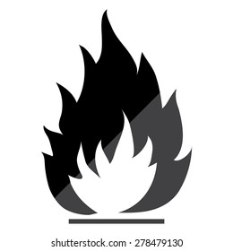 Fire flames icon, vector illustration